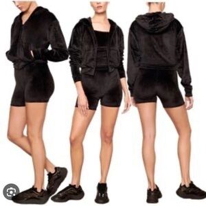 Skims Velvet Zip Up Hoodie